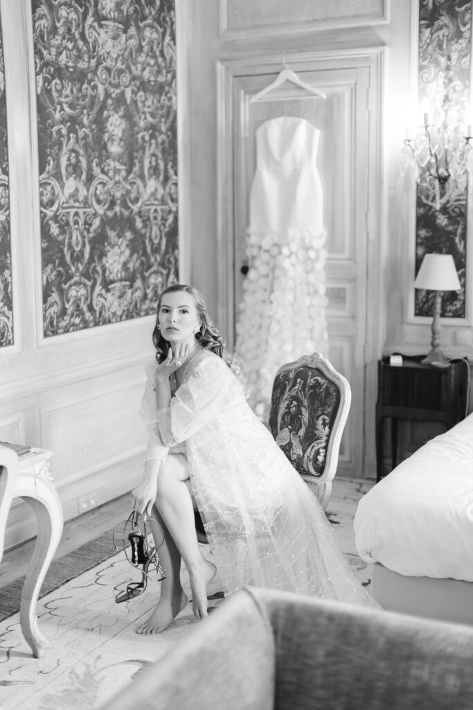 Coline lors de ses préparatifs de mariage au Château de Goulaine